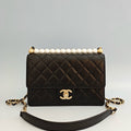 Chanel 20C Classic Flap Black Lambskin Pearl