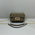 Fendi FF Zucca Canvas Baguette Mini