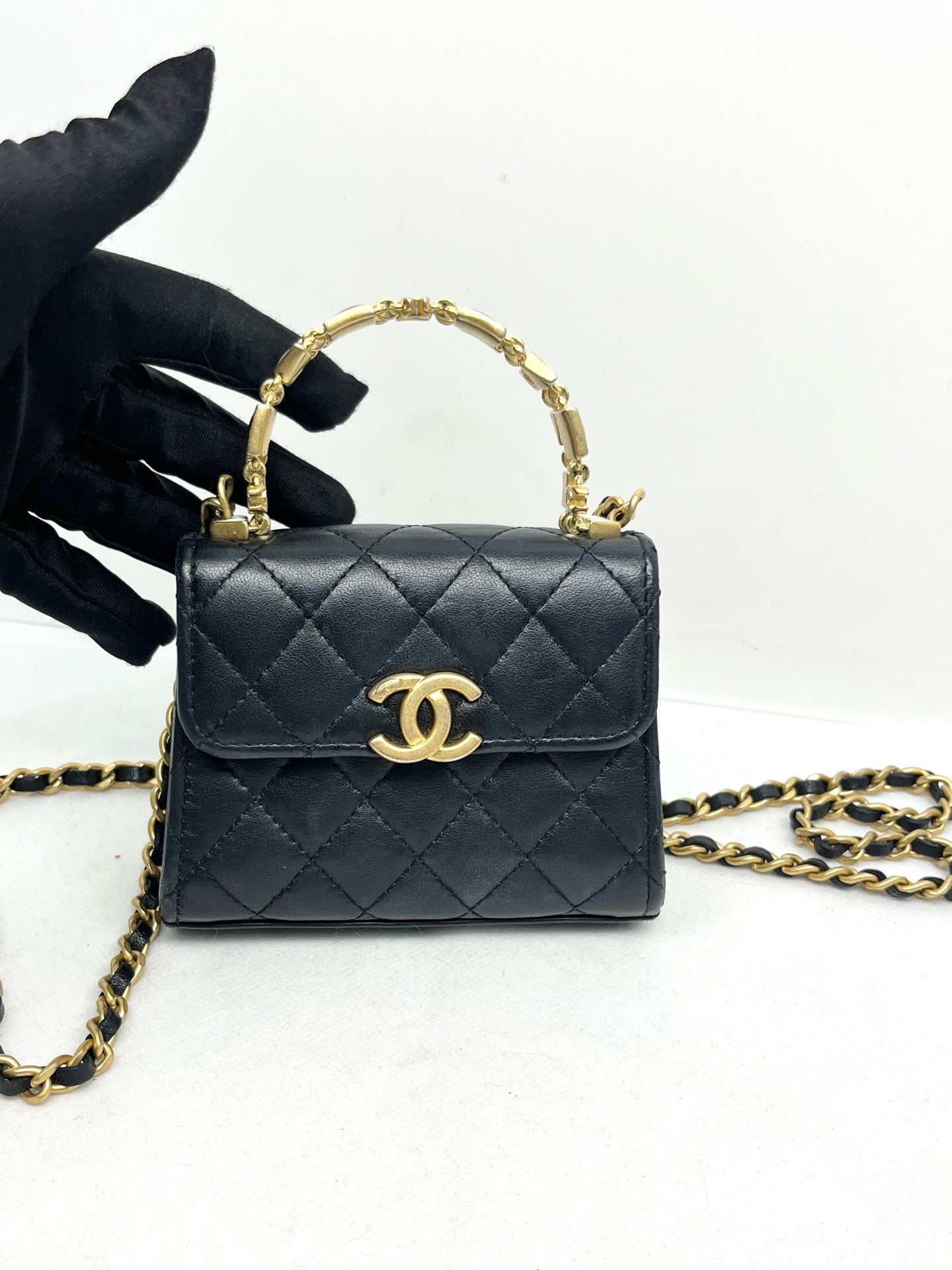 Chanel 22B Mini Black Lambskin Flap Bag