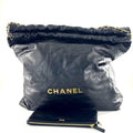 Chanel 22 Bag Large, Black Shiny Calfskin
