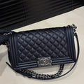Chanel Le Boy Medium, Black Caviar Leather