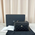 CHANEL Black Caviar Vanity Case Bag