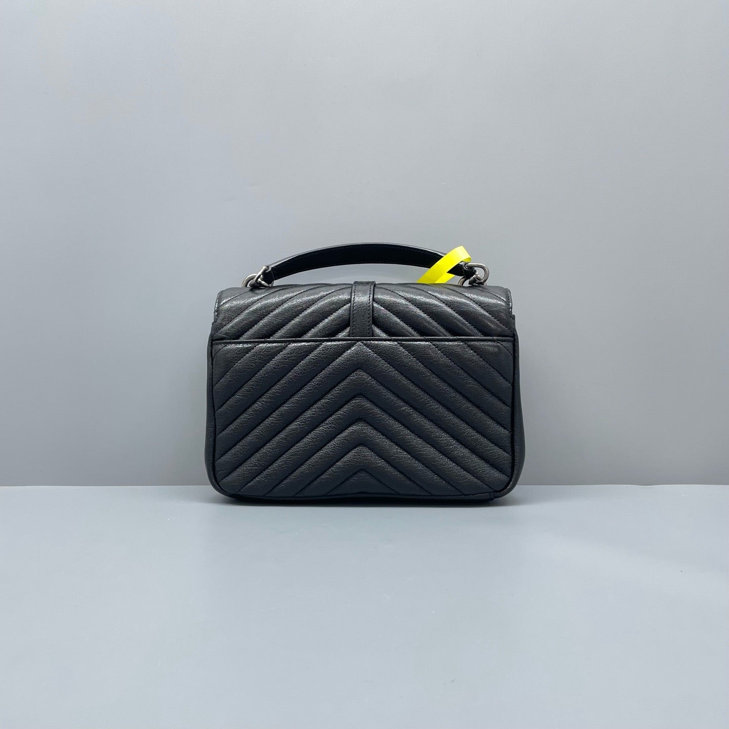 YSL College Medium Quilted Leather Black