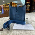 Hermès Mini Evelyne 16 Deep Blue Clemence