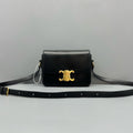 Celine Black Shiny Calfskin Triomphe Small