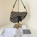 Dior Saddle Medium Bag, Blue Dior Oblique Canvas