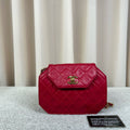 Chanel Vintage Octagon Medium Bag Red