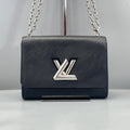 Louis Vuitton Black Epi Leather Twist Chain