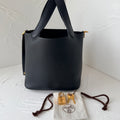 Hermès Picotin Lock 18, Black Taurillon Clemence Leather