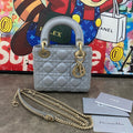 Dior Mini Lady Dior 3 Cannage Quilted Lambskin Multiway