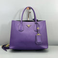 Prada Purple Saffiano Leather Tote