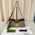 Gucci Padlock Tote Bag Classic GG Monogram Brown 27cm