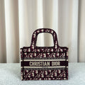 Dior Mini Oblique Burgundy Tote Bag