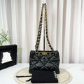Chanel Shopping Hobo Tote Black Lambskin