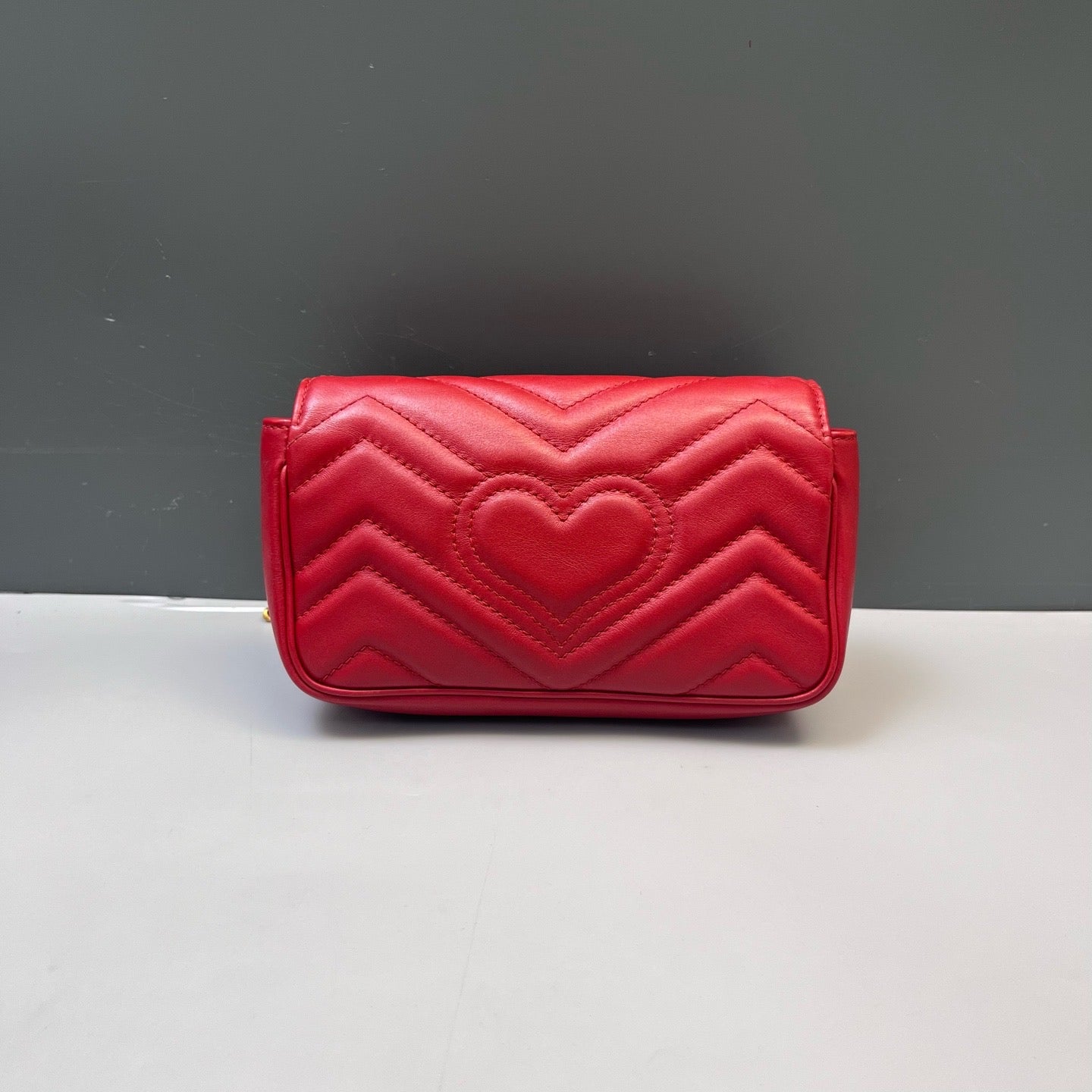 Gucci GG Marmont Super Mini Red Quilted Leather