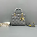 Dior Small Lady Dior My ABCDior Stone Gray