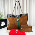 GUCCI Rajah Crystal Tiger Head Tote Bag Set