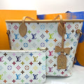 Louis Vuitton Neverfull MM White Multicolore