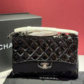 Chanel Medium Classic Flap Handbag in Gloss Black Patent