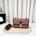 Dior Addict Small Burgundy Oblique Messenger Bag