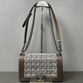 Chanel Boy Large Tweed & Metallic Brown
