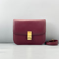 Celine Classic Box Medium Burgundy