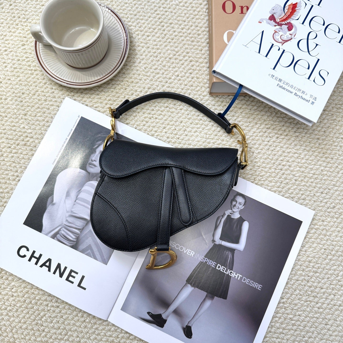Dior Mini Saddle Bag Black