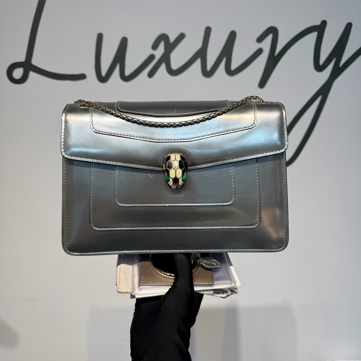 Bvlgari Silver Serpenti Medium