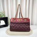 Chanel Tote Medium Burgundy Quilted Shoulder Bag