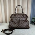 LOUIS VUITTON Trevi Brown Damier Bag Gold Hardware 39cm