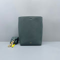 Celine Seau Sangle Small Grained Leather Green