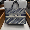 Christian Dior Book Tote Medium Blue