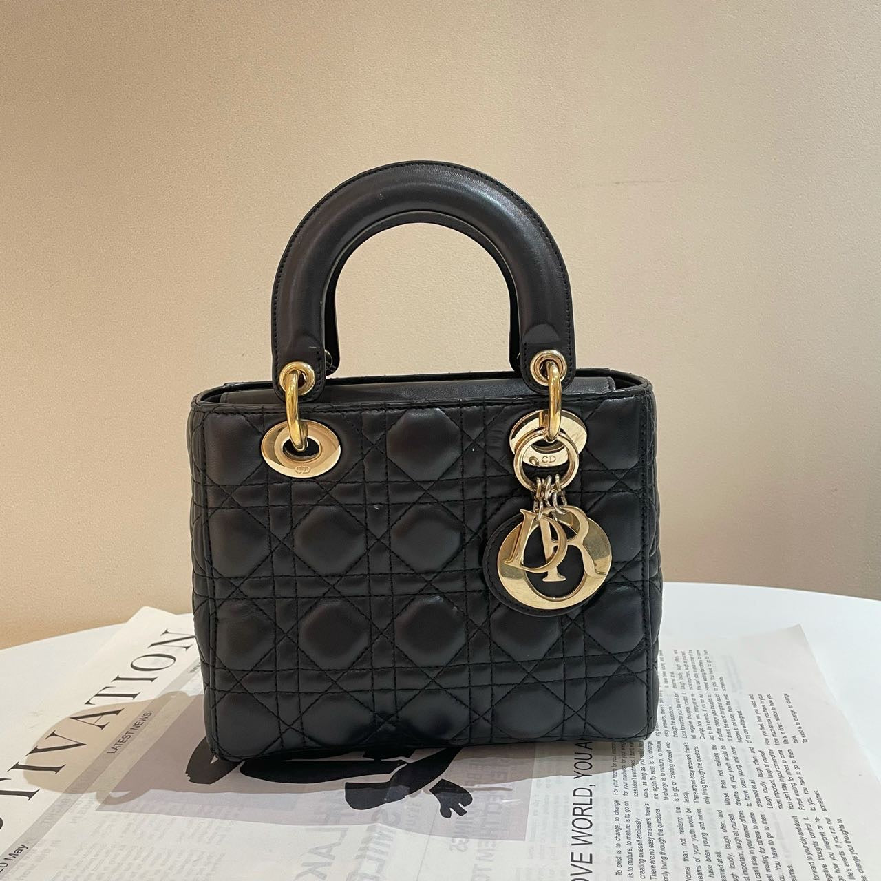 Dior Lady Dior Four Grid Handbag