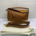 Loewe Puzzle Small Tan Leather Crossbody Bag