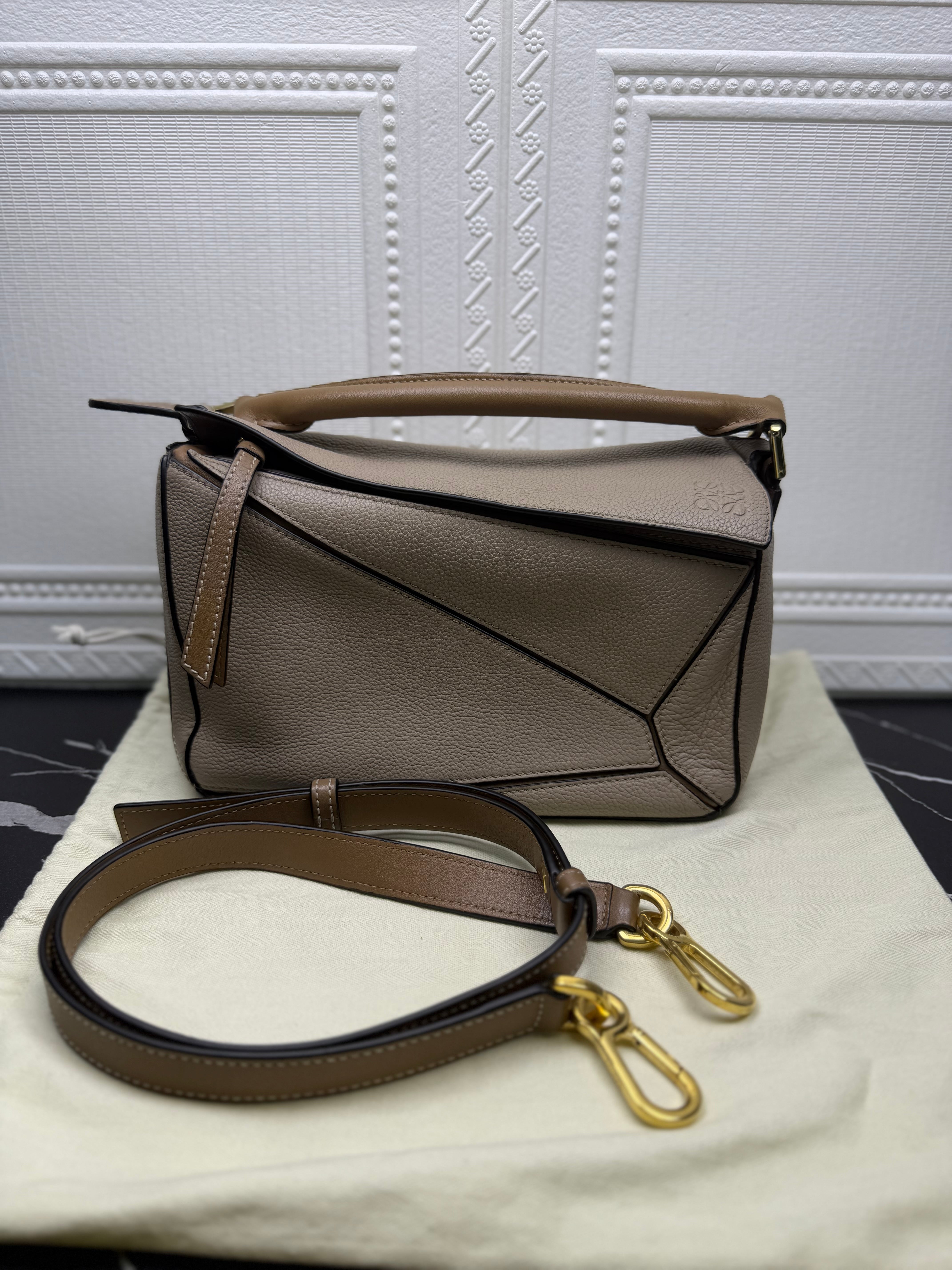 LOEWE Puzzle Small Geometric Bag in Grained Calfskin – ResselleLuxe