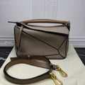 LOEWE Puzzle Small Geometric Bag in Grained Calfskin