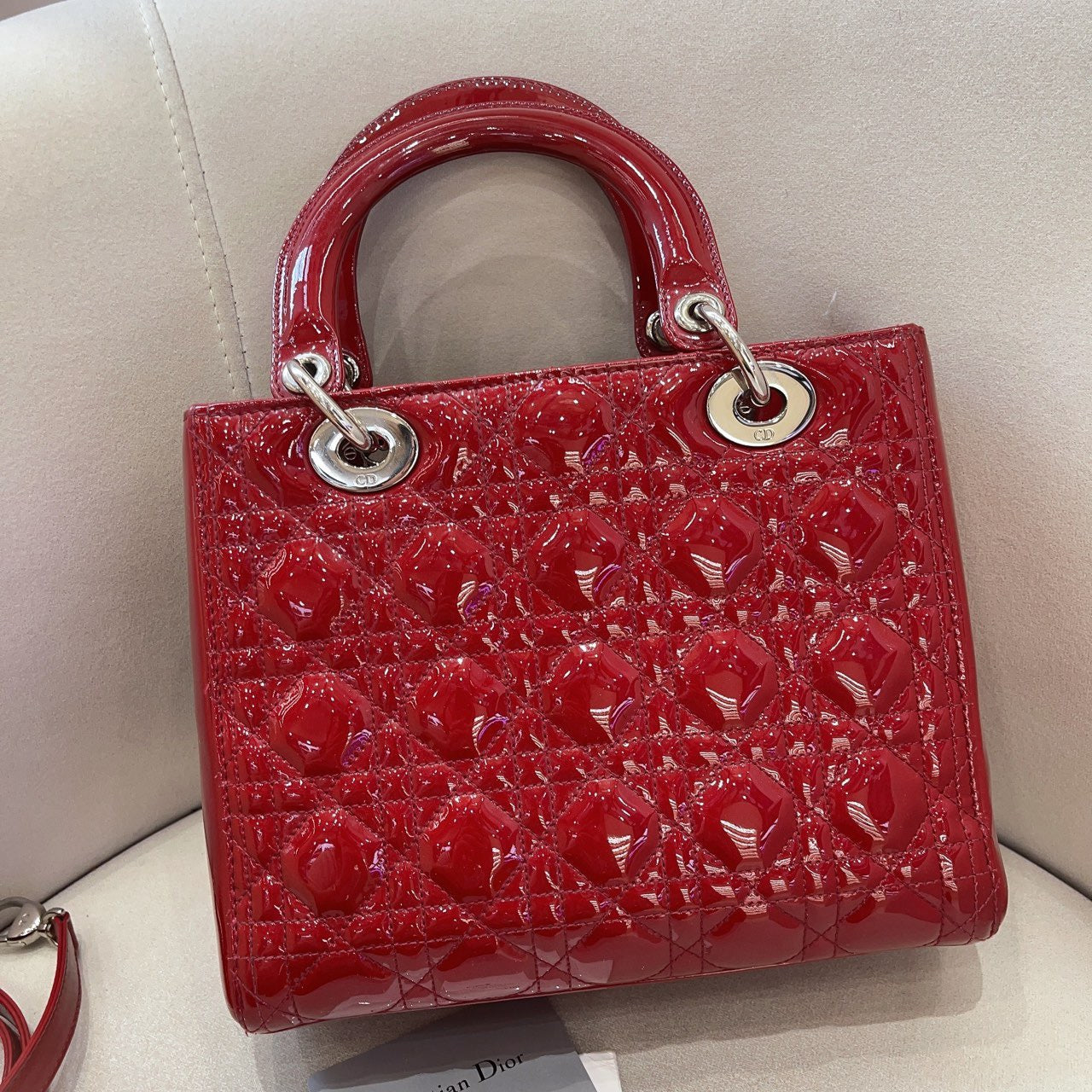 Dior Lady Dior Medium Red