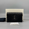 YSL Saint Laurent Envelope WOC Wallet On Chain Black