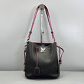Louis Vuitton Black Leather Lockme Bucket