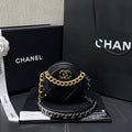 Chanel 19 Black Round Mini Circle Chain