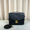 Louis Vuitton Black Monogram Empreinte Pochette Metis Bag