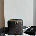 Celine Triomphe Canvas Vanity Case Handbag