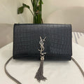 YSL Kate Medium Croc Embossed