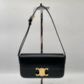 Celine Small Triomphe Black Glossy Calfskin
