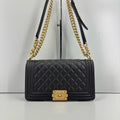 Chanel Boy Quilted Calfskin Gold‑Tone Hardware Large