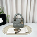 Dior Lady Dior Mini Grey Bag