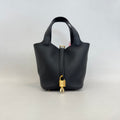 Hermès Picotin Lock 18, Black Clemence Leather