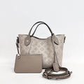 Louis Vuitton Hina PM Mahina Elephant Grey Silver‑toned