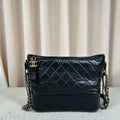 Chanel Black Waxed Calfskin Gabrielle Bag