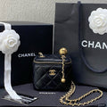 Chanel Vanity Cube with Gold Ball Chain, Black